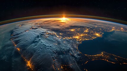 Obraz premium Urbanization from a Celestial View