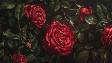 History of crimson roses