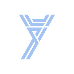 Monogram Y. Design vector Y logo. Monogram initial letter mark Y logo design. Monogram design vector logo. Monogram initial letter mark Y logo design. Simple Y monogram. Monogram Y design logo