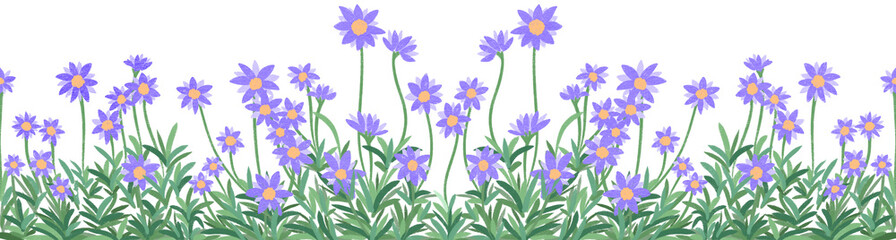 purple flowers border