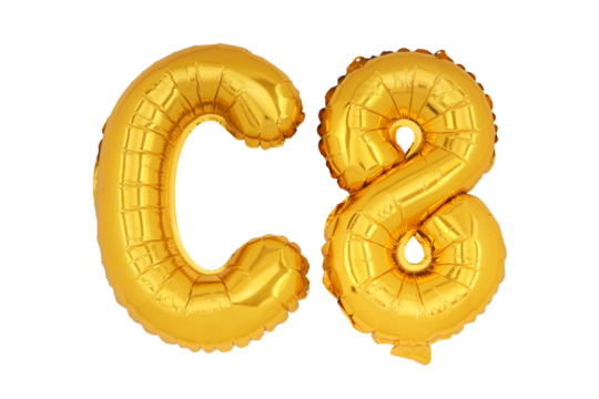 Golden word & number C8 isolate no white background.png