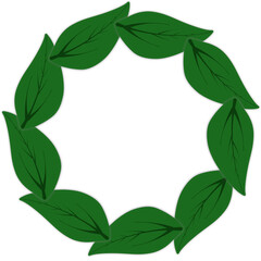 leaf frame circle