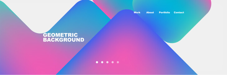 Arrows and squares with bright colors and round angles. Vector Illustration For Wallpaper, Banner, Background, Card, Book Illustration, landing page