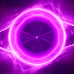 Obraz premium purple abstract circle plasma lightning particle effect