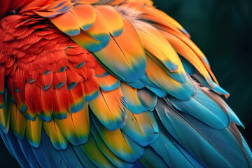 Fototapeta premium closeup colorful of parrot, bird
