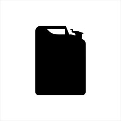 Jerry can silhouette isolated on white background. Jerry can icon vector illustration.