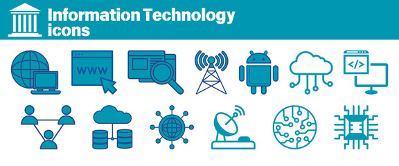 set of information Technology icons