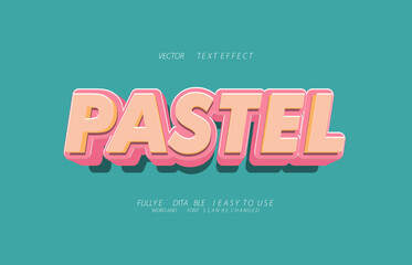 3d editable pastel text style effect