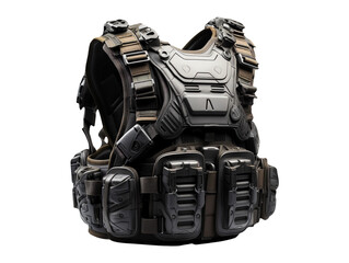 Police military special force armor isolated