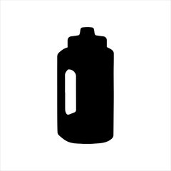 3000 bLarge water bottle silhouette icon vector illustration isolated on white background
