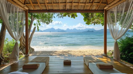 holistic massage experience in a beachfront pavilion where the rhythmic sounds of the Andaman Sea provide a natural soundtrack for relaxation