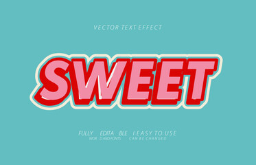 3d editable sweet text style effect