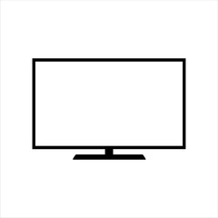 Led tv silhouette isolated on white background. Led tv icon vector illustration.