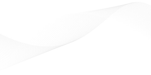 Abstract grey smooth wave lines Isolated on transparent background, Digital future technology concept background,
