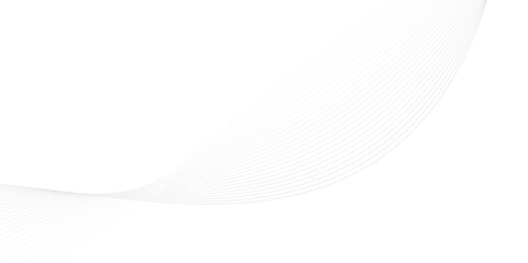 Abstract grey smooth wave lines Isolated on transparent background, Digital future technology concept background,