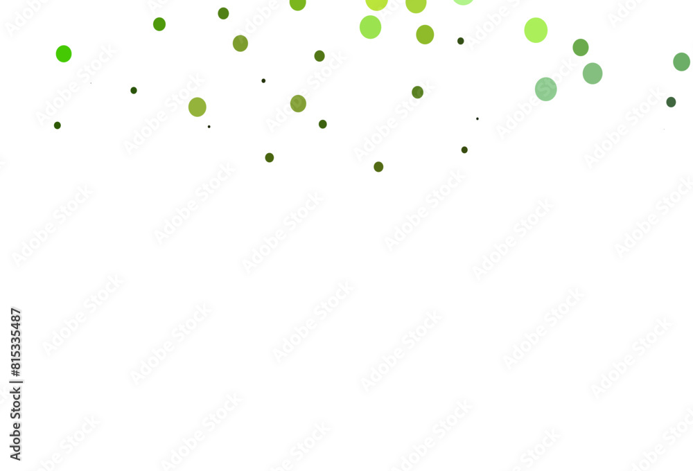 Poster light green vector pattern with spheres.