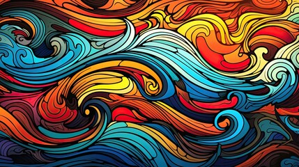 Abstract wavy background resembling a psychedelic oceanic scene