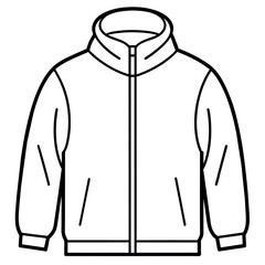 Windbreaker outline coloring book page line art illustration digital drawing