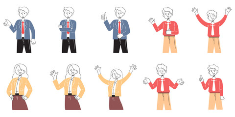 People Business Illustration Set