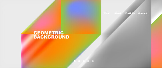 Colorful gradients with abstract geometric shapes. Vector Illustration For Wallpaper, Banner, Background, Card, Book Illustration, landing page