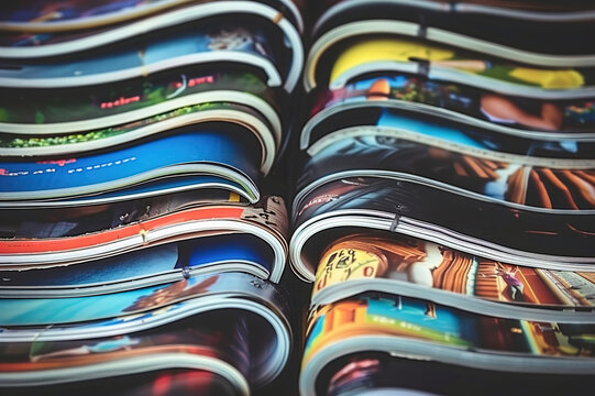 Editor reviews articles, ensuring compelling content for upcoming issue of magazine.