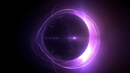 Digital technology purple black universe planet poster background