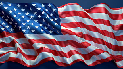 waving american flag on independence day,generative ai
