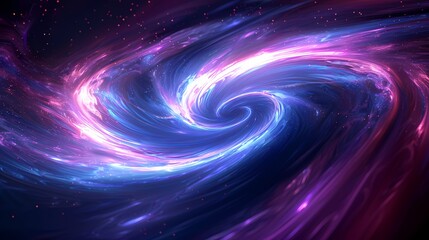 Fototapeta premium Digital technology purple blue swirl pattern poster PPT background