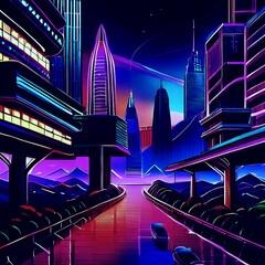 한국 사이버 펑크 배경