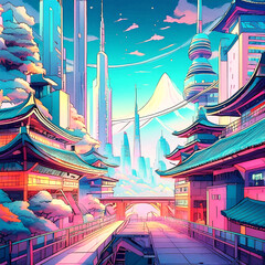 한국 사이버 펑크 배경