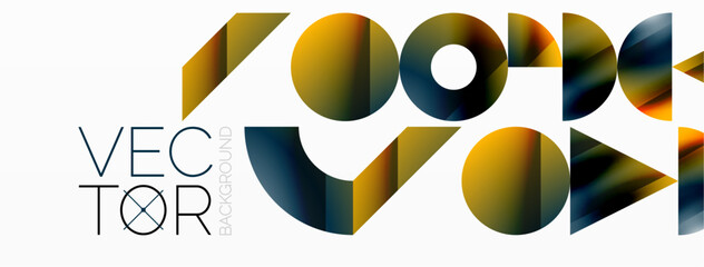 Assorted geometric shapes unite in a minimalistic abstract backdrop, offering a versatile canvas for contemporary design for digital designs, presentations, website banners, social media posts