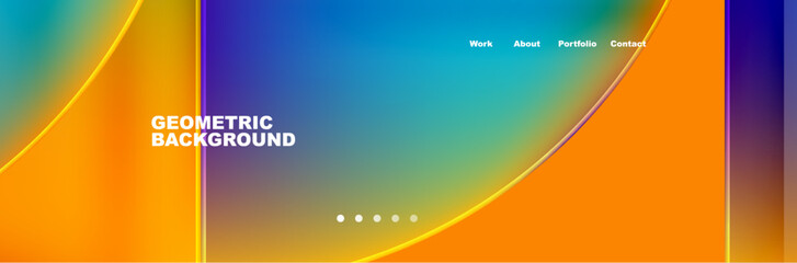 Trendy Simple Round Triangle and Circle with Gradients Abstract Background. Vector Illustration For Wallpaper, Banner, Background, Card, Book Illustration, landing page