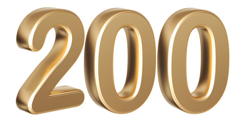 Golden glitter number 200