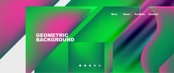 Minimal geometric web site page template design. Vector Illustration For Wallpaper, Banner, Background, Card, Book Illustration, landing page