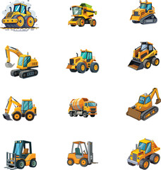 Flat construction machines collection