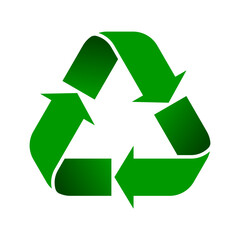 Obraz premium Green icon. Icon. Recycle vector environmental symbol isolated on white background. Recycle sign. Recycle symbol, waste separation concept saves the planet.