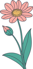 Lili flower vector illustration clip art design