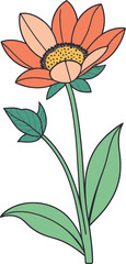 Lili flower vector illustration clip art design