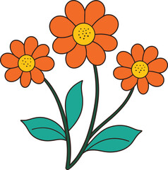 Flowers vector illustration clip art
