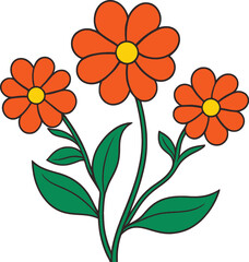 Flowers vector illustration clip art