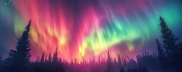 northern lights, mesmerizing northern lights. Close-up, hyper-realistic 3D