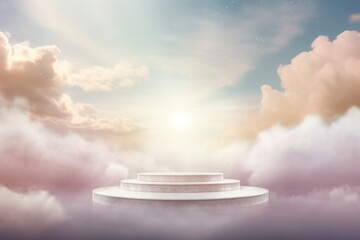 Soft clouds and a bright light make a beautiful dreamy sky.