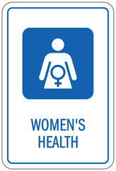 Women's health sign