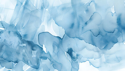 Fototapeta premium Abstract watercolor background in blue colors. Suitable for artistic and creative projects, illustration, or as a calming wallpaper.