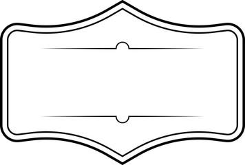 Vintage Book Label Outline Design Element Vector