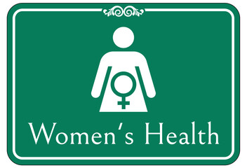 Women's health sign