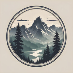 Winter mountain landscape