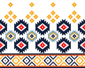 abstract Traditional geometric ethnic fabric pattern ornate elements with ethnic patterns design for textiles, rugs, clothing, sarong, scarf, batik, wrap, embroidery, print, curtain, carpet, wallpaper