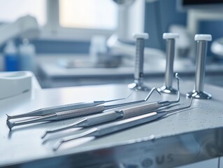 High-resolution close-up of dental equipment on a clean surface