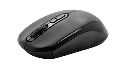 Wireless computer mouse isolated on transparent background